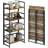 No component folding bookshelf storage rack 4 -layer retro multi -function storage rack