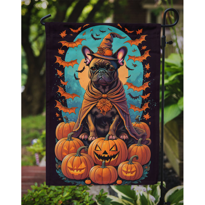 Drapeau de jardin d'Halloween en polyester Jahzi, 15,5 po x 11,25 po