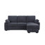 Canapé-lit modulaire réversible en tissu chenille gris anthracite Marcello-2076813499