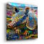  «Armadillo» par Pierre Gavidia, art mural en verre acrylique, 24 po x 24 po