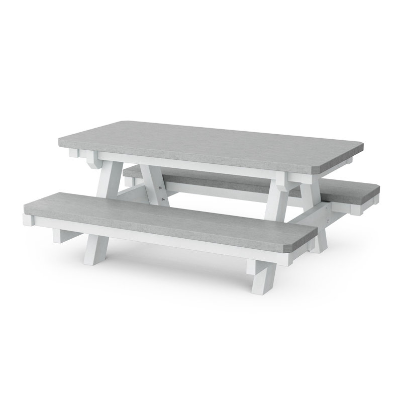 Table de pique-nique pour enfants Heritage, Gris clair / blanc