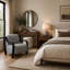 Chaise d'appoint Curva Luxe - Revêtement en tweed texturé avec accoudoirs sculpturaux en bois courbé-1966696490-1979430108