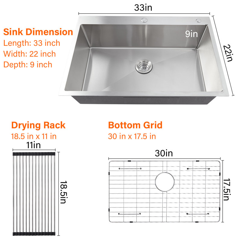 ZACOO W Kitchen Sink
