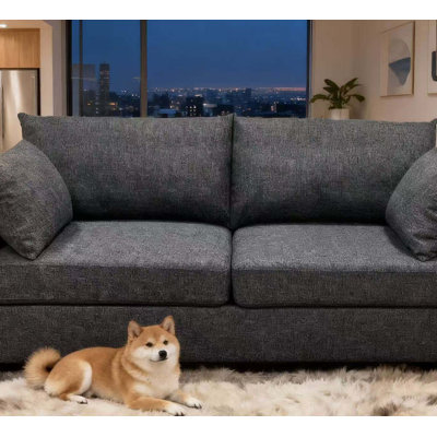Modern 78-Inch Upholstered Sofa With Deep Cushions And Removable Pillows For Ultimate Comfort And Versatile Living.