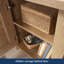 Table de chevet, finition brune