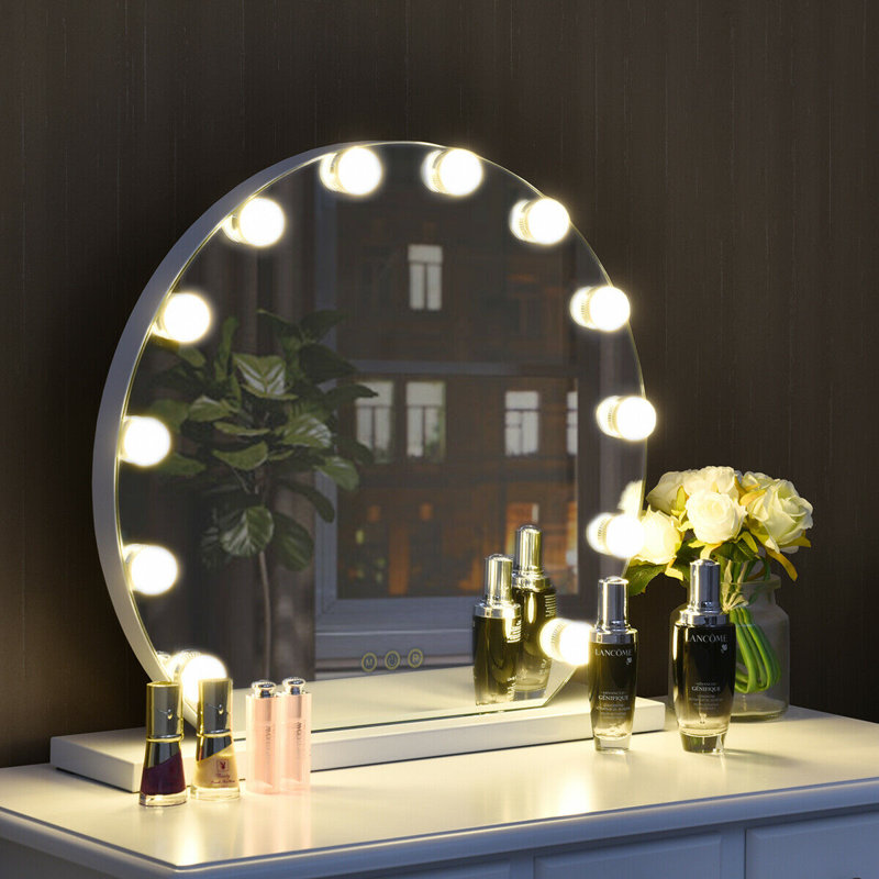 Miroir de maquillage lumineux sans cadre Rowden