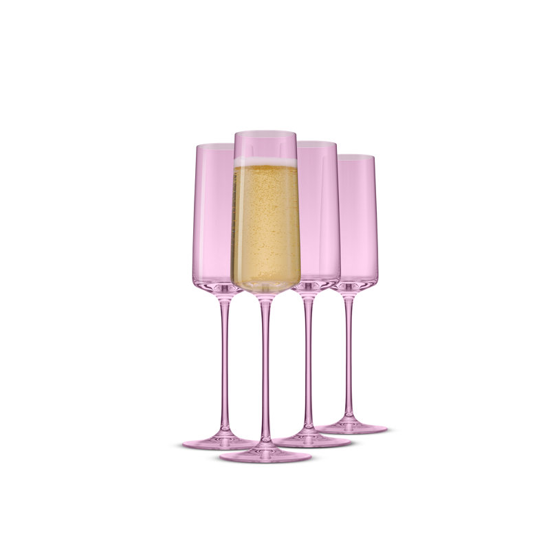 Flûtes à champagne Sidney - 7 oz - ensemble de 4 - rosé, Rosé