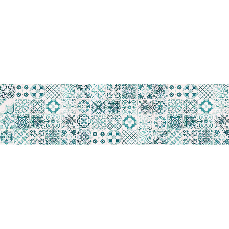 Miera Kitchen Mat, Runner 66 x 250cm, White/Green