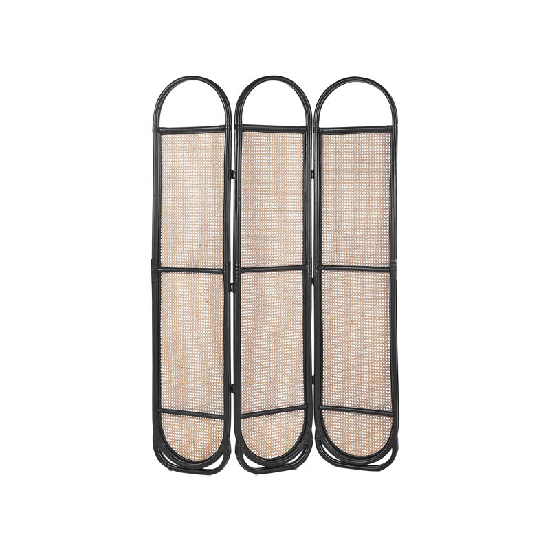 Akhilles 3 - Panel Folding Room Divider, Black