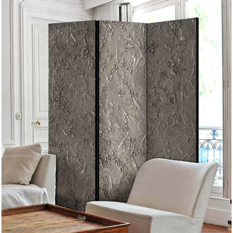 Ordaz Solid Wood Folding Room Divider, 3