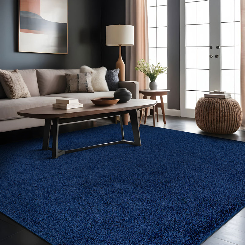 Tapis d'intérieur lavable, Rectangle 4' x 6', Navy