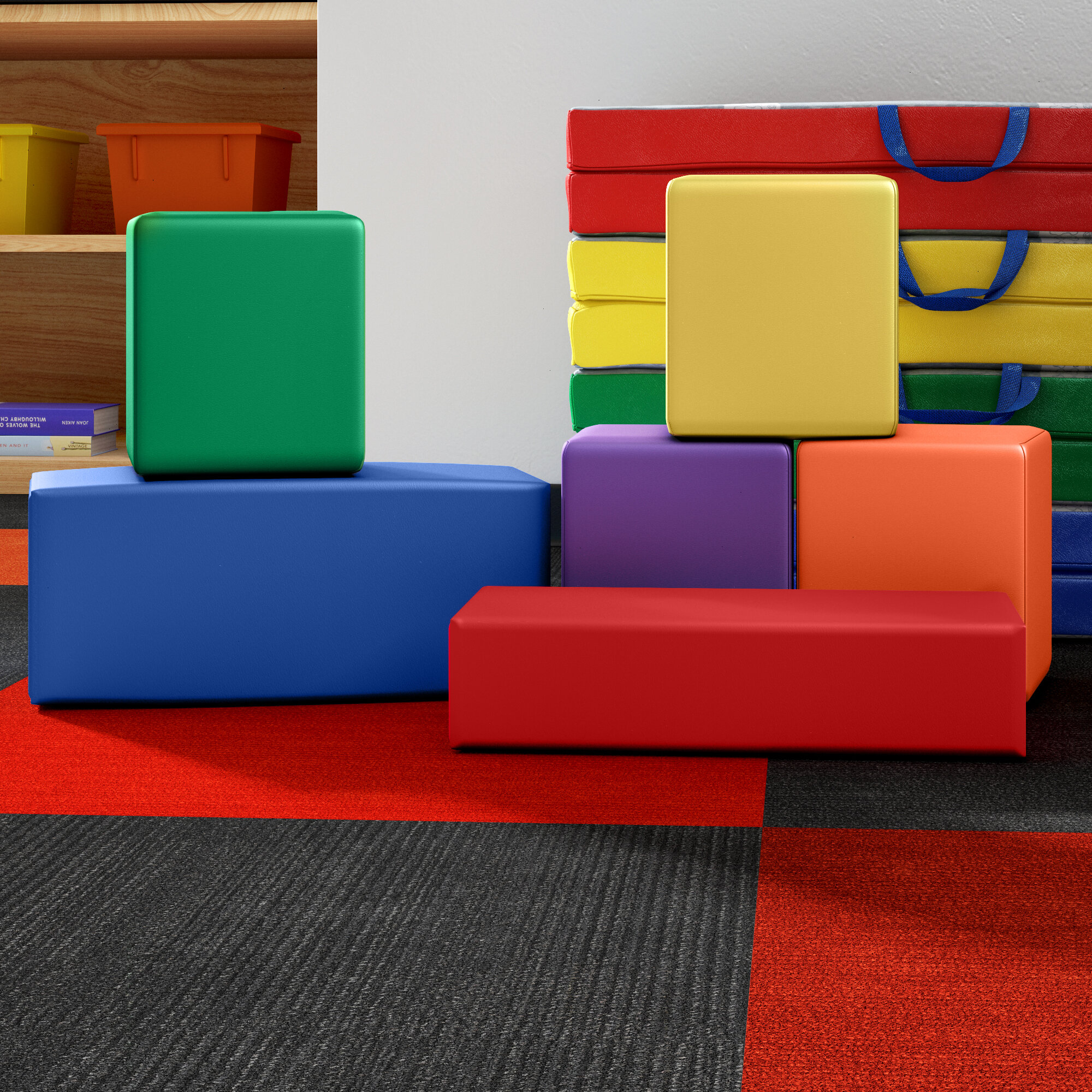 Giant Colorful Foam Block Shapes - FREE Shipping