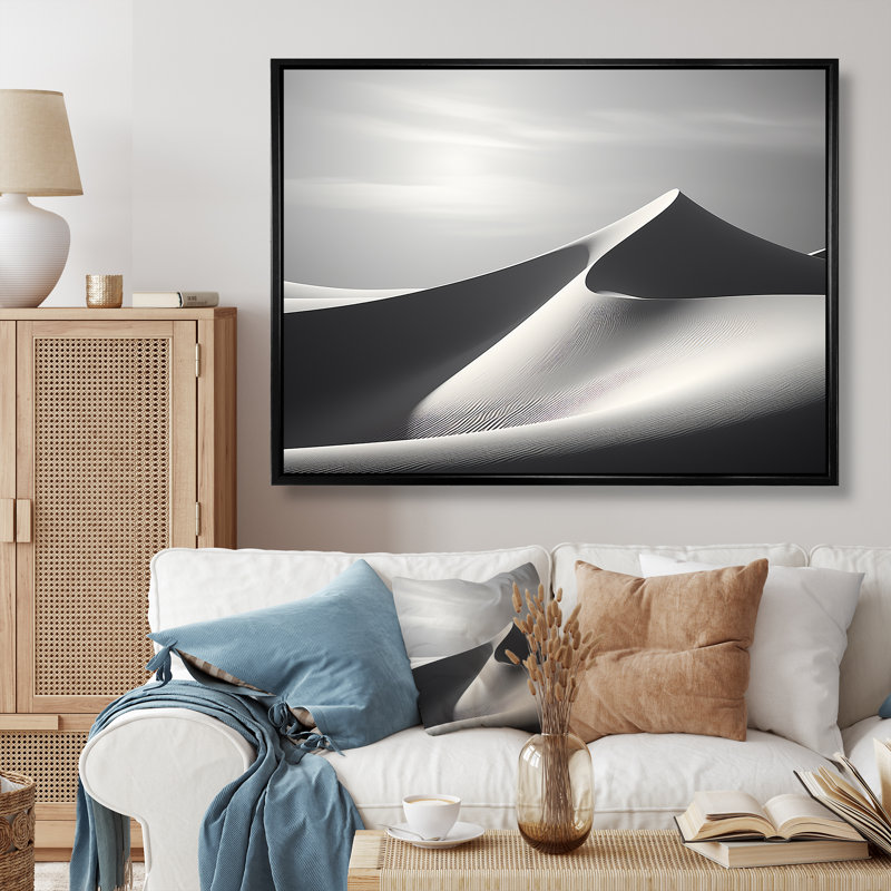 Photographie du Saharas, Cadre flottant noir, H 12 po x l 20 po x P 1 po