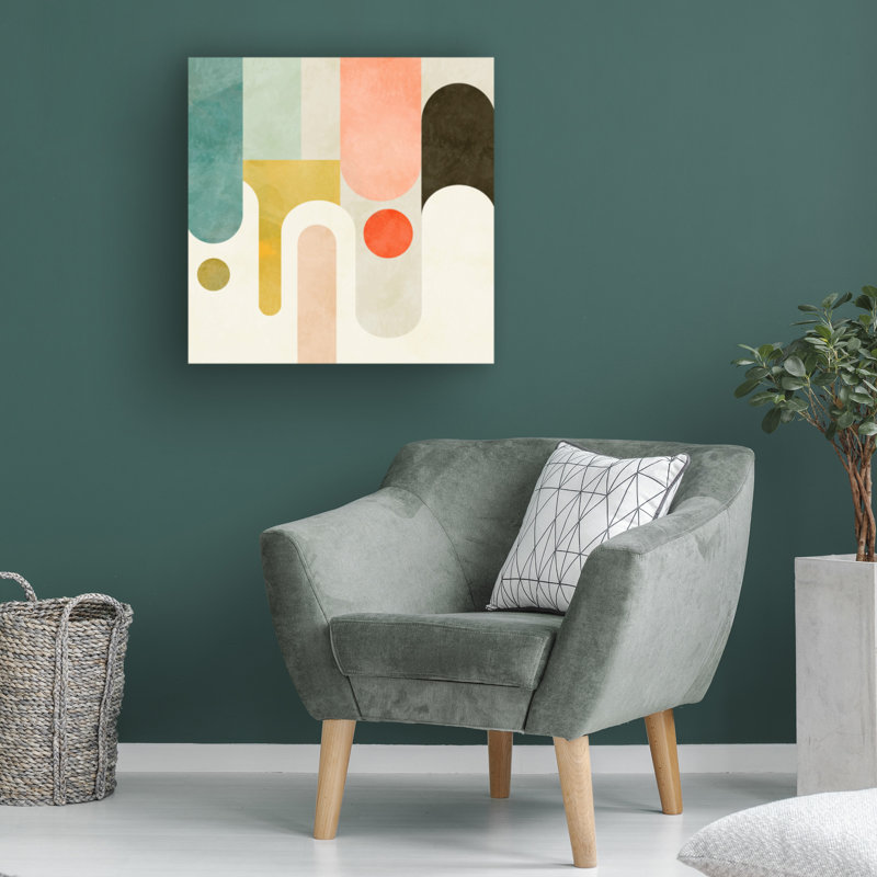 Rouleau de bolognaise, formes sur toile, H 14 po x l 14 po