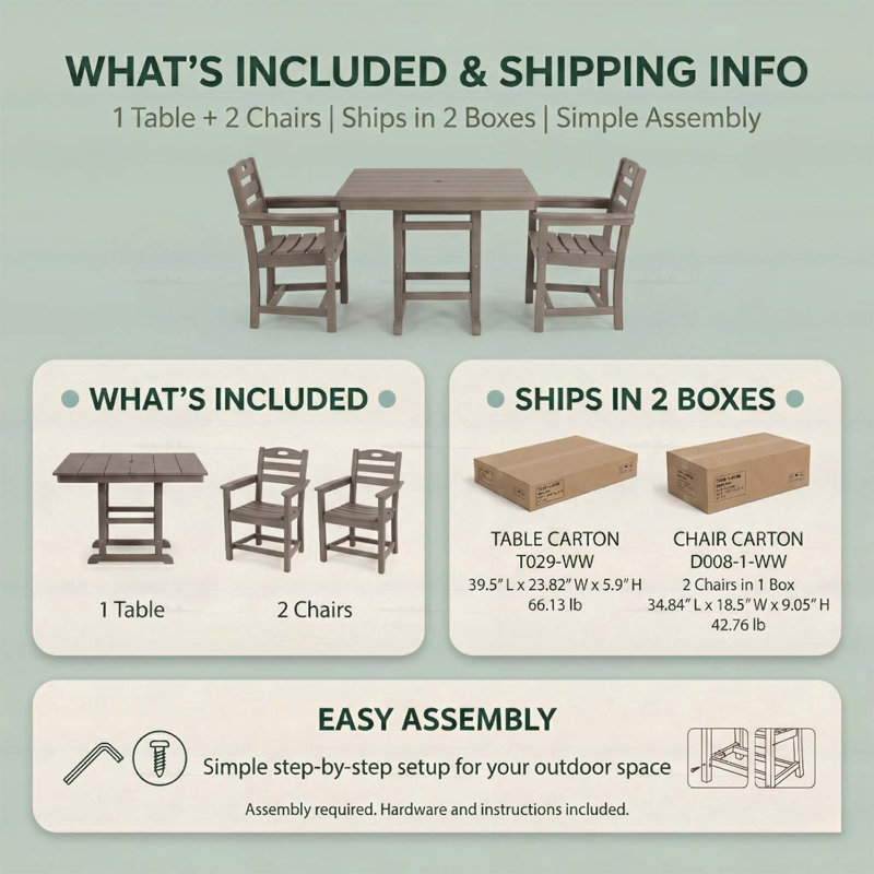 Patio Dining Set Table,