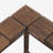 Walnut Solid Wood Coffee Table with Glass Top