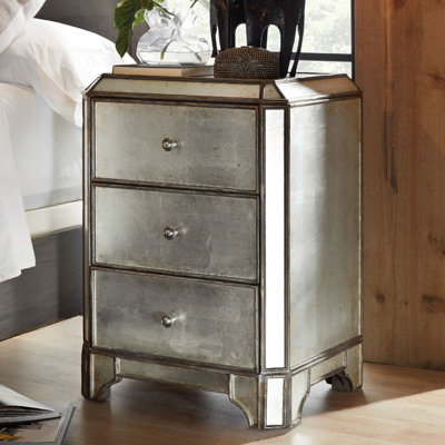 Arabella 3 - Drawer Nightstand in Silver by Hooker Furniture