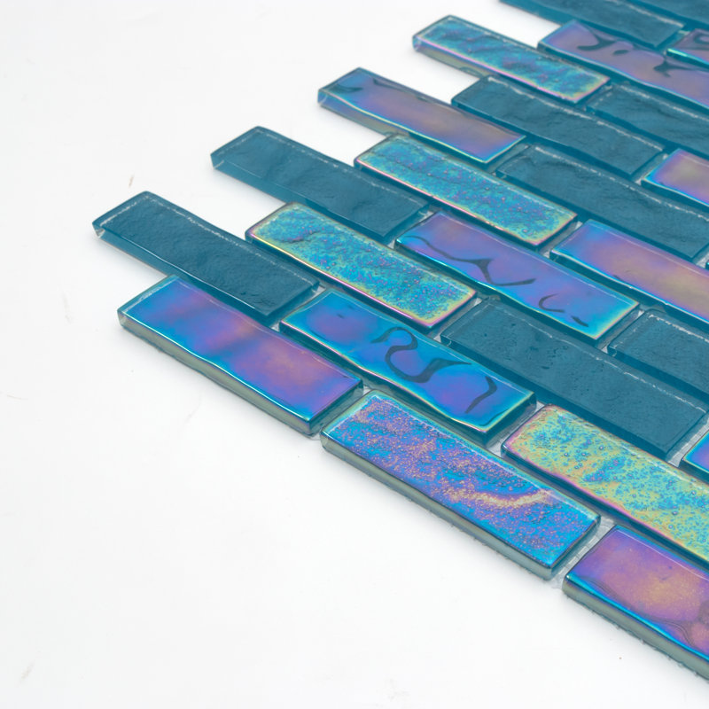 Carrelage mosaïque en verre pour piscine, Bleu Norweigan