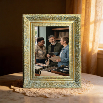 8" x 10" Antique Gold 3 PCS Modern Classic Picture Frame for Portrait Display