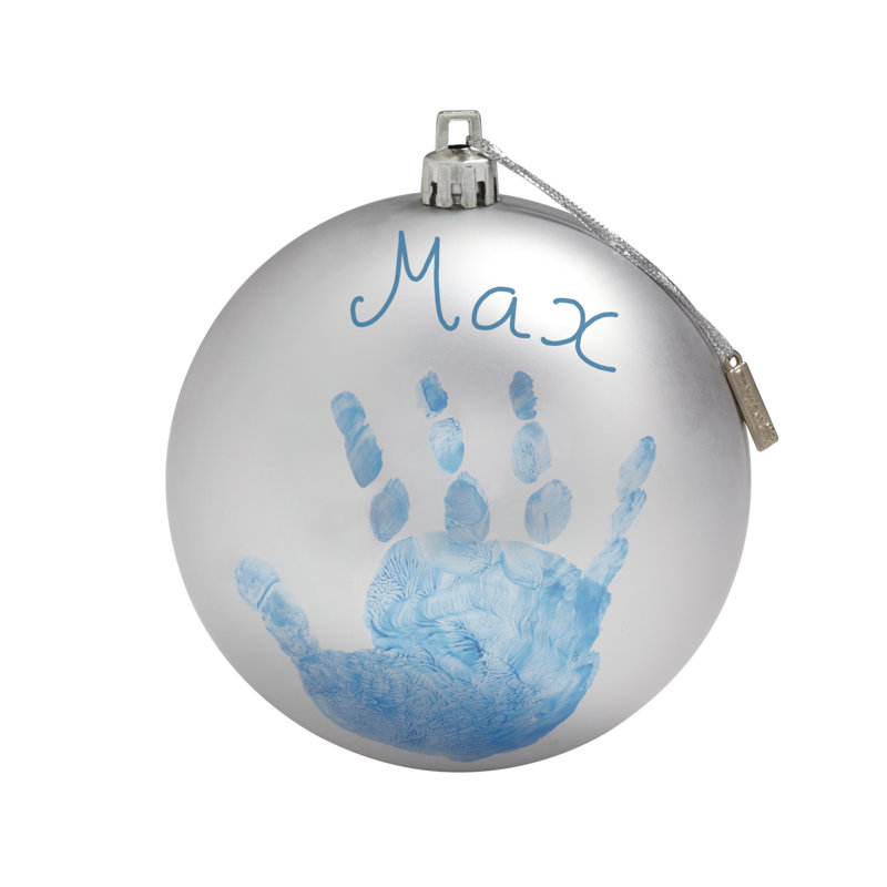 11cm People Ball Ornament, Silver