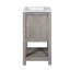 Combinaison de meuble-lavabo de 16 po pour les petits espaces, meuble-lavabo avec lavabo rectangulaire en céramique, meuble-lavabo avec 1 porte et 1 tablette ouverte, meuble-lavabo