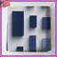 Couvre-lit matelassé bleu à blocs rectangulaires toutes tailles-130094943