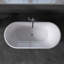 Baignoire de bain autoportante à rayures verticales en acrylique 67 po. X 31 po.