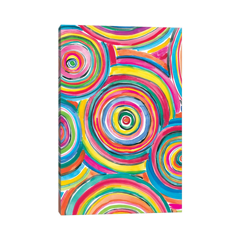Colorfully Happy II by Amanda Mcgee - Wrapped Canvas Painting, 101.6cm H x 66.04cm W x 1.91cm D