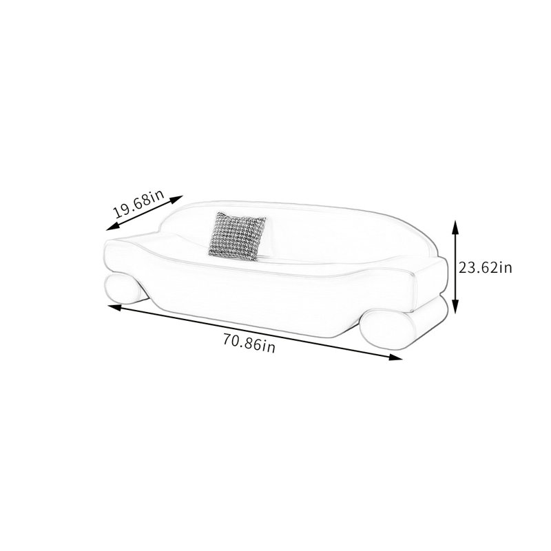 Banc rembourré en similicuir Towana, Blanc cassé