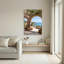 «Stone Archway» donnant sur une baie turquoise et des pots en terre cuite-133546663