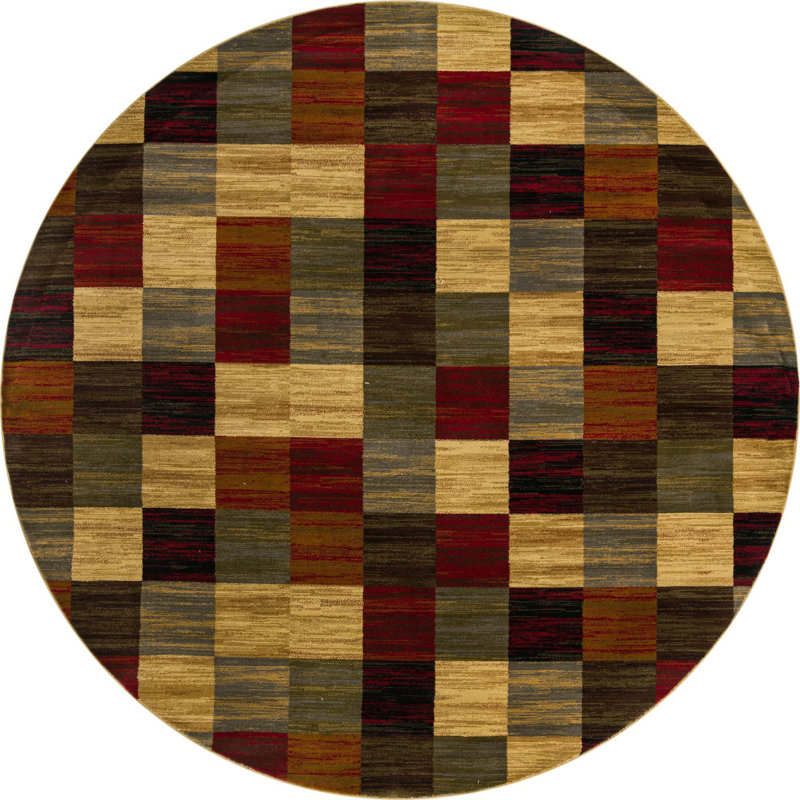 Geometric Indoor Rug, Round 10'
