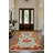 Arathorn Collection Digital Print Cotton-Polyester Blend Rug – Teal & Orange-1651607713