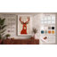 Deer in Geometry Geometric - Wrapped Canvas-1899995441-1899995455