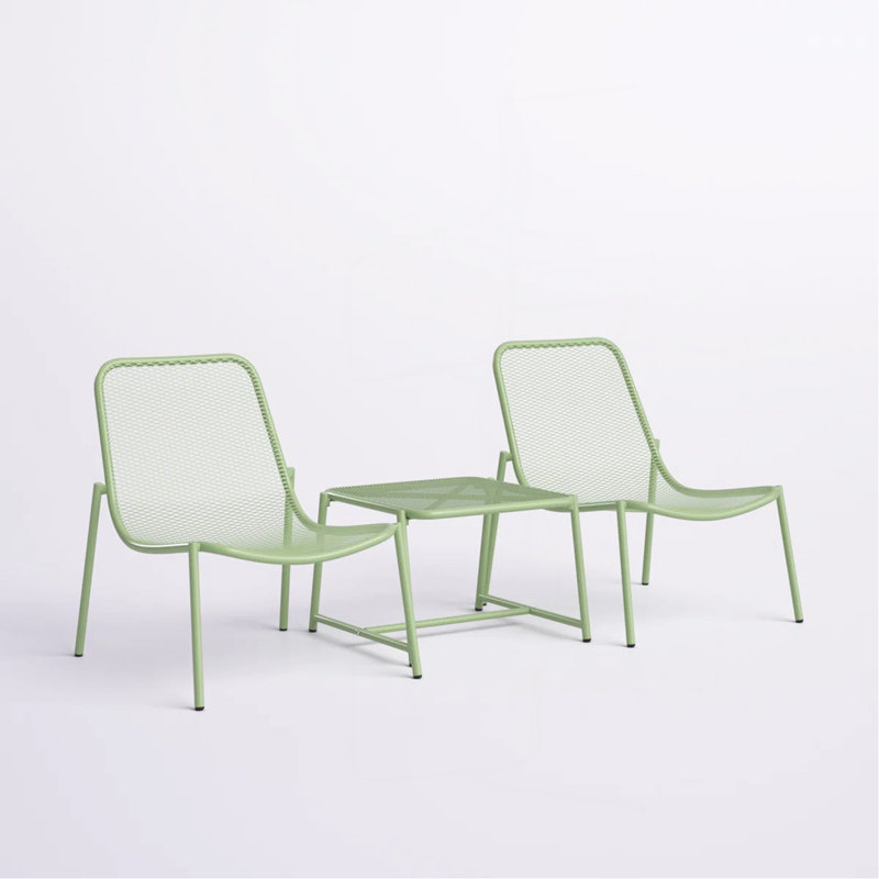 Ensemble de conversation 3 pièces, Vert mat