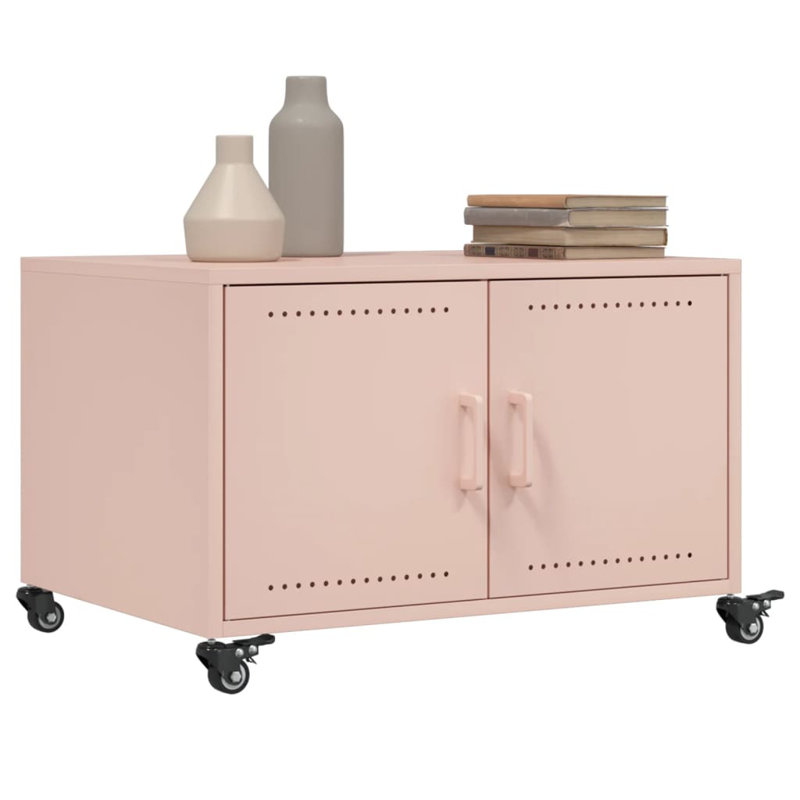 Coffee Table 68x50x43,5 cm Steel, Pink