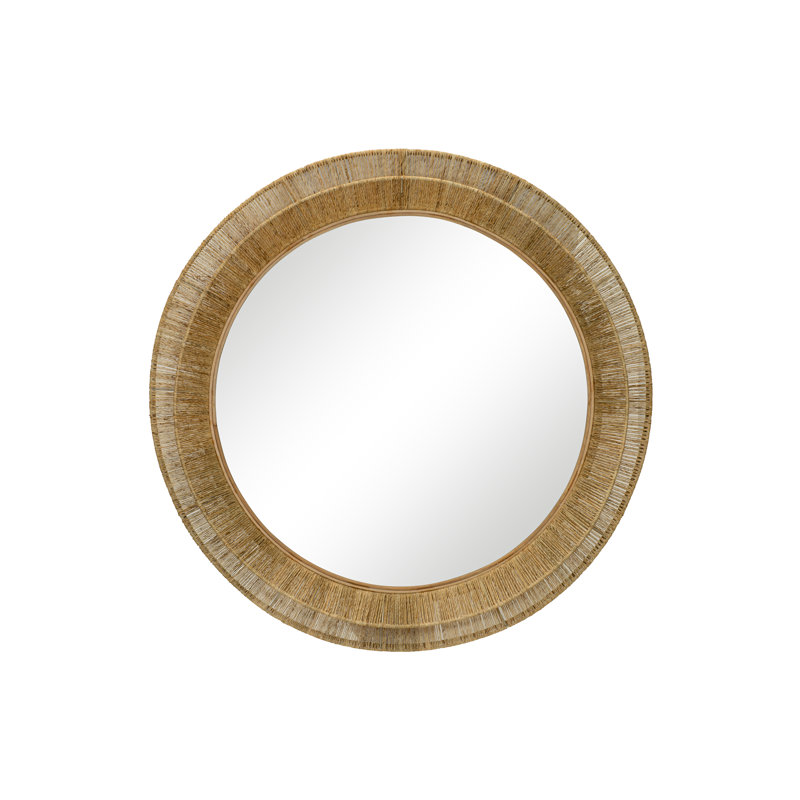 Collins Round Jute Wall Mirror, 26" x 26"