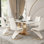 Modern simple luxury rectangular dining table sets