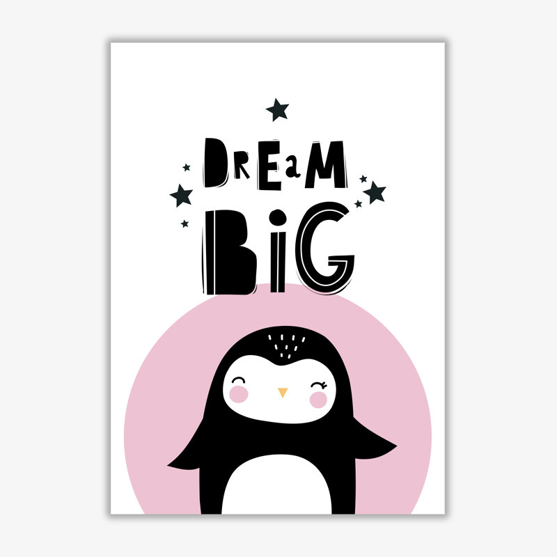 Dream Big Penguin - Print, No Frame, 30 cm H x 21 cm W x 1 cm D