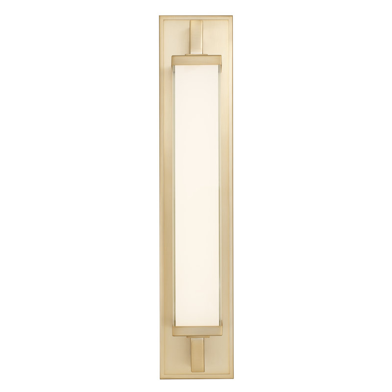 Barre d'éclairage de meuble-lavabo 22 po en laiton antique avec DEL intégrée, 1250 lumens, H 4,5 po x l 22 po x P 4 po
