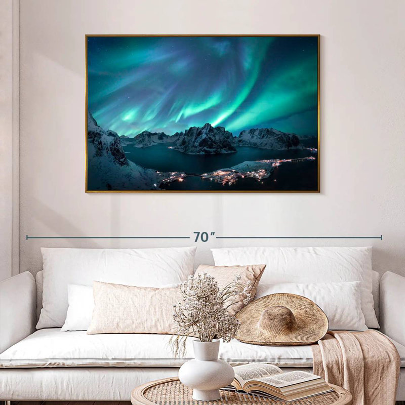 Aurora Display, 46" X 31", Floating Frame Gold