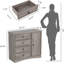 Commode combinée 4 tiroirs 39,37 po Allmond