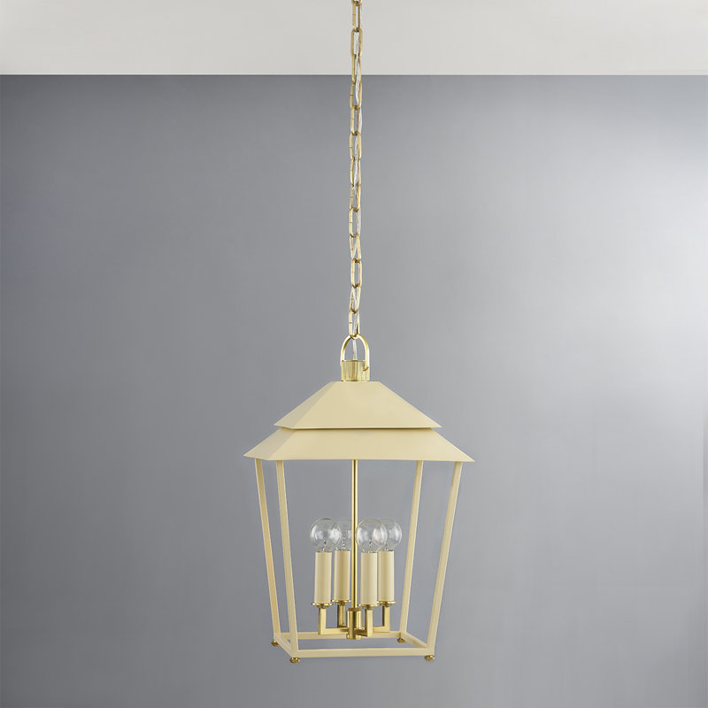 NATICK 4 LIGHT LANTERN, Aged Brass, 23" H x 13" W x 13" D