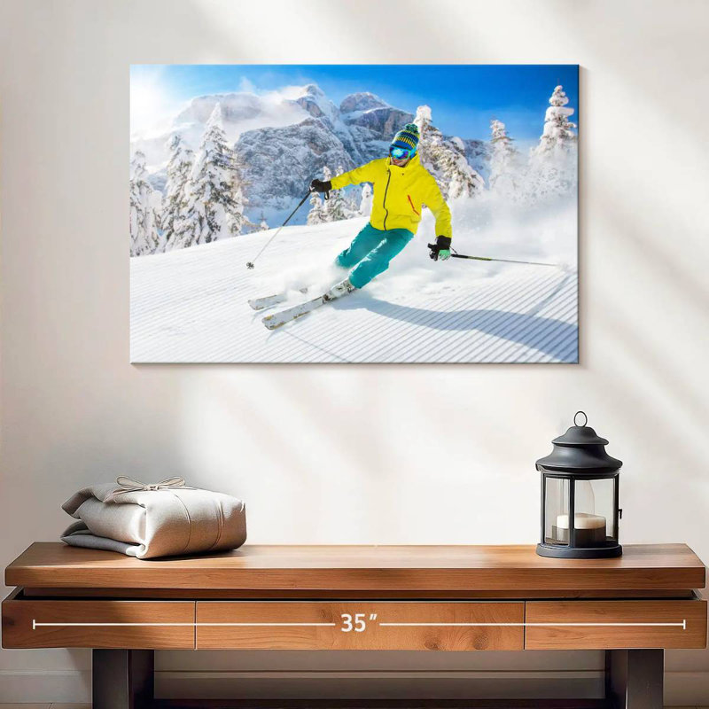 Descente de ski alpin, H 16 po x l 24 po