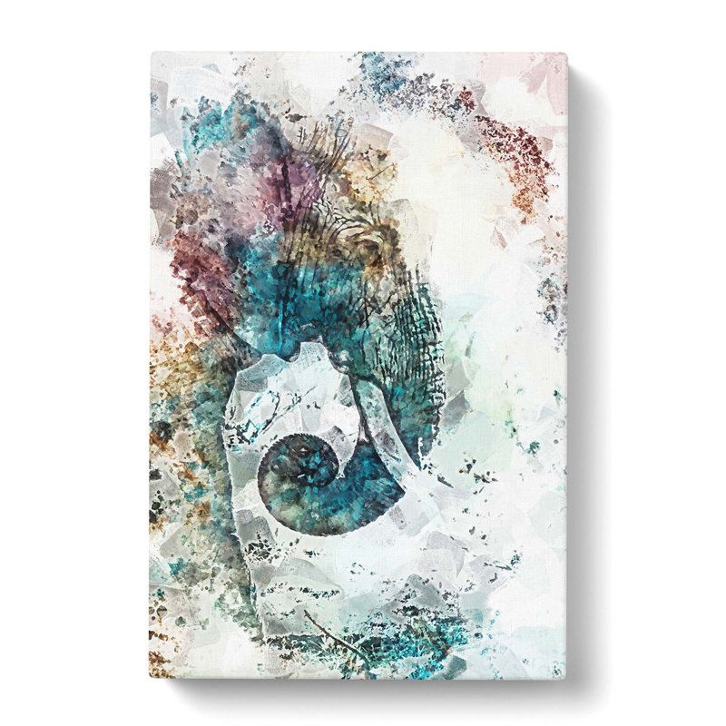 Elephant Profile In Abstract - Wrapped Canvas Painting, 76cm H x 50cm W x 3cm D