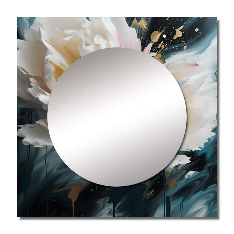 Art mural en miroir punia, 23 po x 23 po