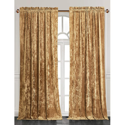 Velvet Bedding Collection Room Darkening Curtain Panel Pair