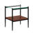Set of 2 Rectangle End Table, Tempered Glass Tabletop with MDF layer, Glass-106645771-106645774