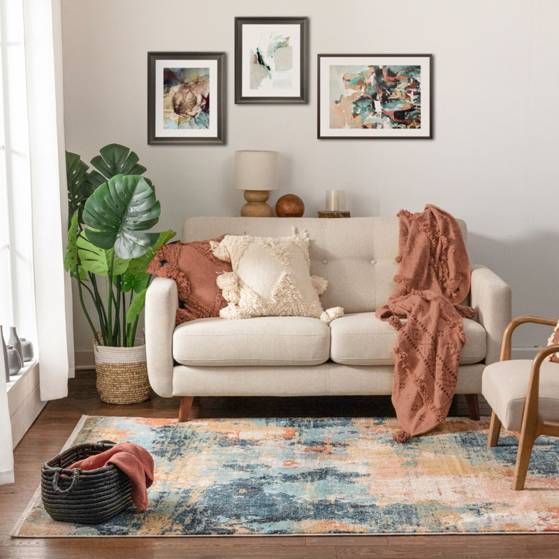 Indira Abstract Synthetic Area Rug, Rectangle 160 x 220cm