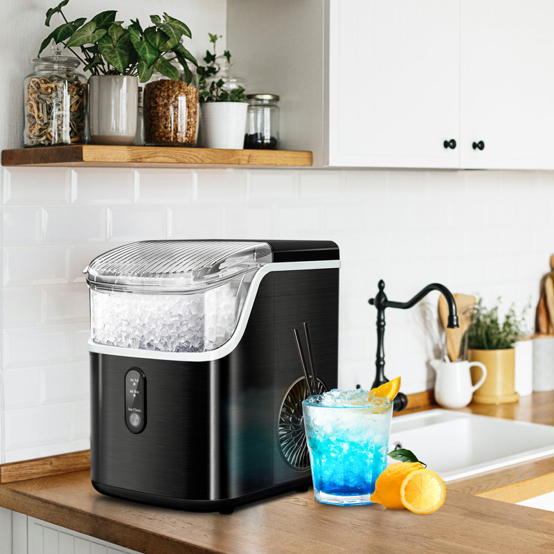 Havato 34lbs/Day Nugget Ice Maker Countertop - Chewable Pebble Ice, One-Click Operation, Self-Cleaning, Home/Kitchen/Office