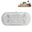 71" Streamline Clawfoot Tub,Tray,Drain and Clawfeet-101628947-102360906